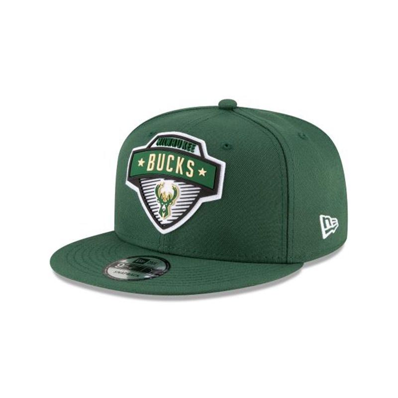 NBA Milwaukee Bucks Tip Off Edition 9Fifty Snapback (TIA5513) - Green New Era Caps